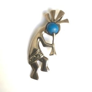 VINTAGE NATIVE AMERICAN SILVER KOKOPELLI PENDANT